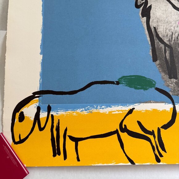 Menashe Kadishman 'Sheep Portfolio 7' Multicolor Etching & Screenprint Autograph - Picture 4 of 7